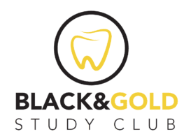 black and gold study club logo